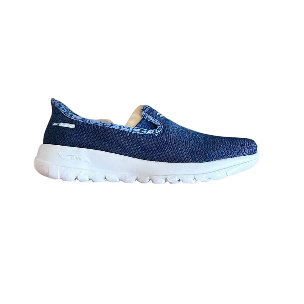 NIB Sketchers Go Walk Arch Fit Slip Ins Stephanie Navy Sz 6 Sneakers